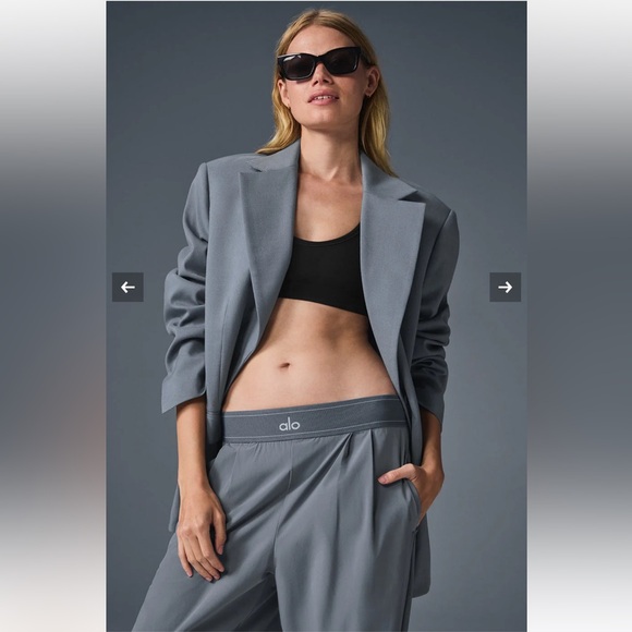 ALO Yoga First-Class Blazer Steel Grey Size XS - Picture 2 of 8